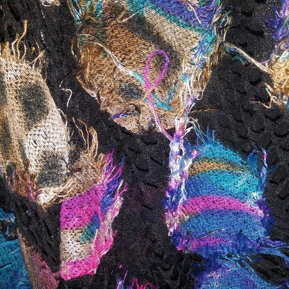 Colorful Boho Bolero Style Top Sz Large - Picture 4 of 8